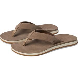 REEF Men's Sz 11 Brown Suede Leather Ojai Flip-Flop Sandals New